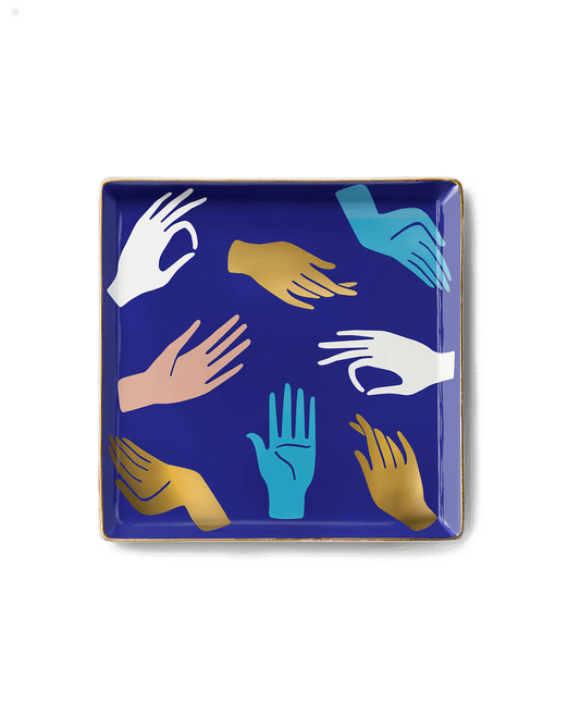 Ceramic Tray Hamsa Blue Plate