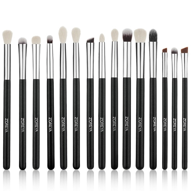 ZOREYA Black Makeup Brushes Set Eye Face Cosmetic Foundation Powder Blush