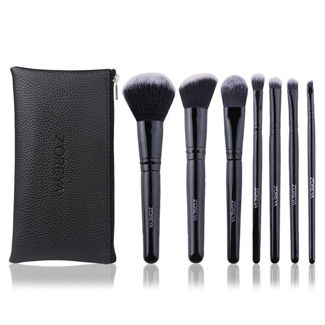 ZOREYA Black Makeup Brushes Set Eye Face Cosmetic Foundation Powder Blush