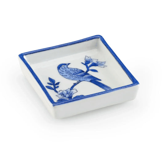 Small Square Blue Bird Tray