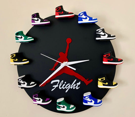 Sneaker Clock with 12 Mini 3D Sneakers