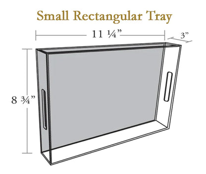 Taupe Antelope Lucite Tray, Available in Six Sizes