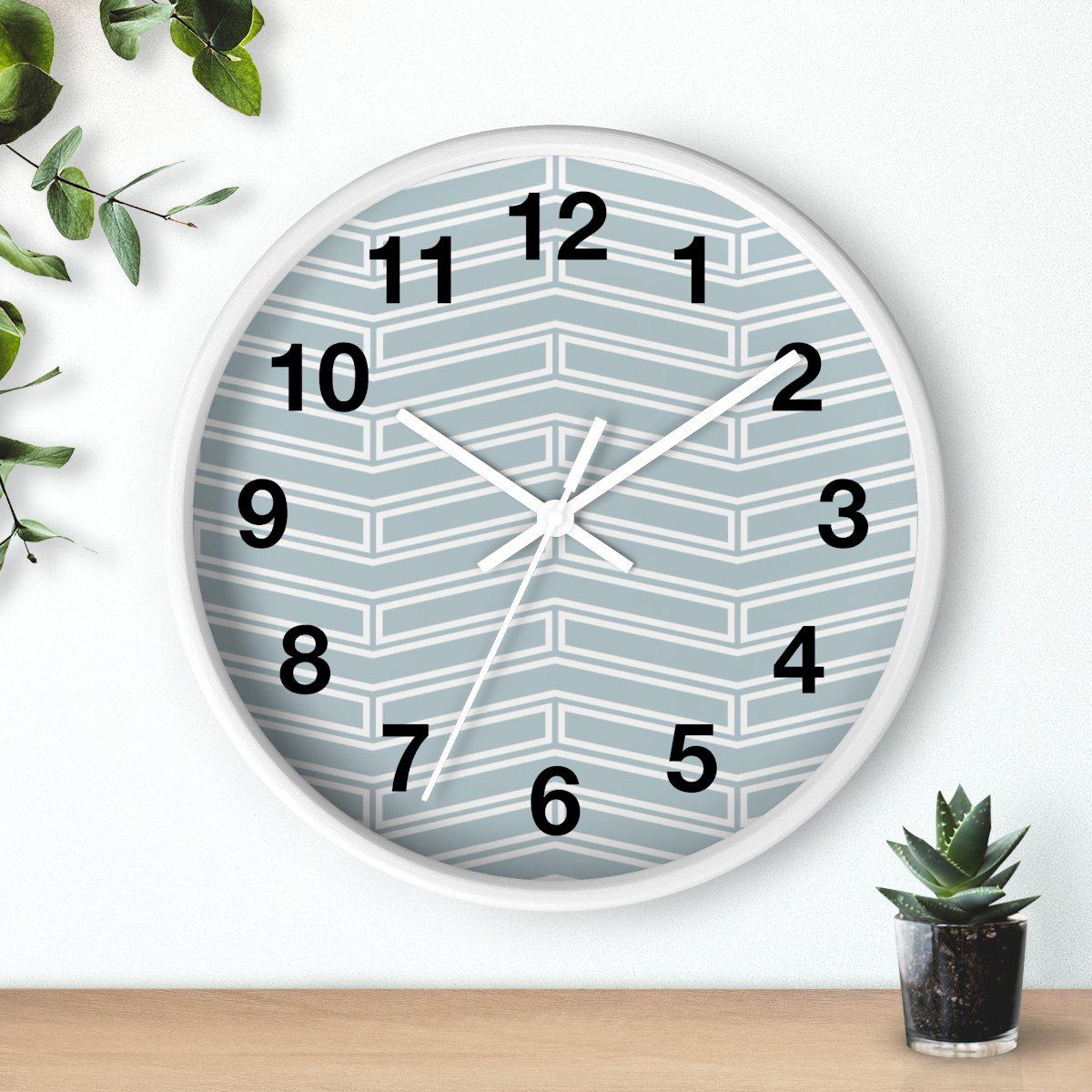 Herringbone Modern Wall Clock, Contemporary Wall Clock, Minimalist Wall Clock, Modern Wall Clocks