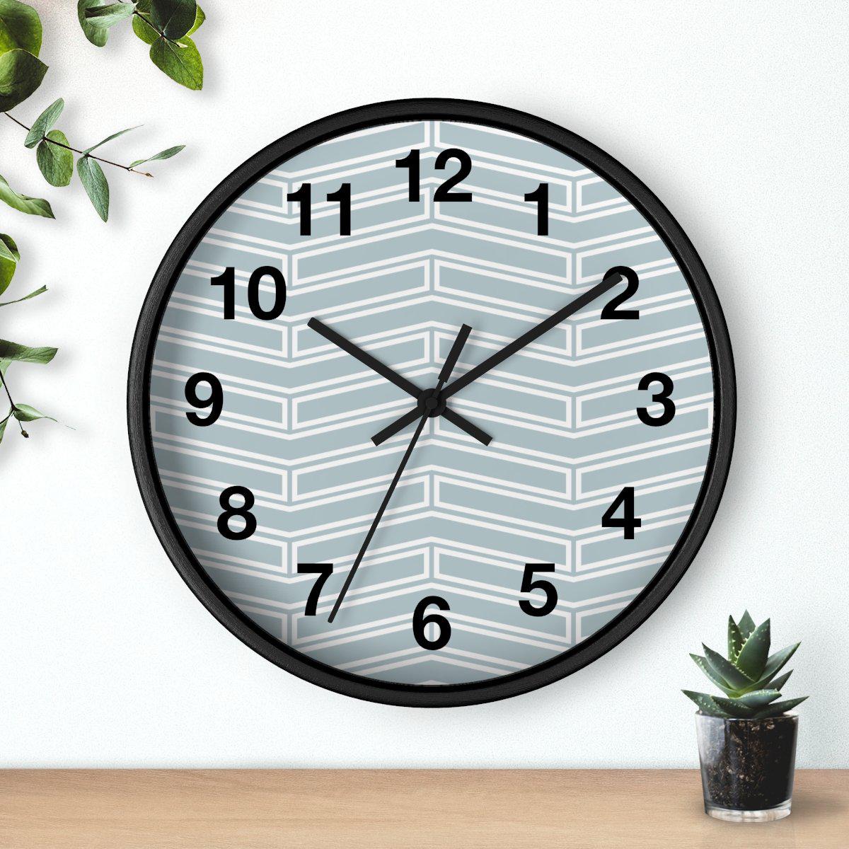 Herringbone Modern Wall Clock, Contemporary Wall Clock, Minimalist Wall Clock, Modern Wall Clocks