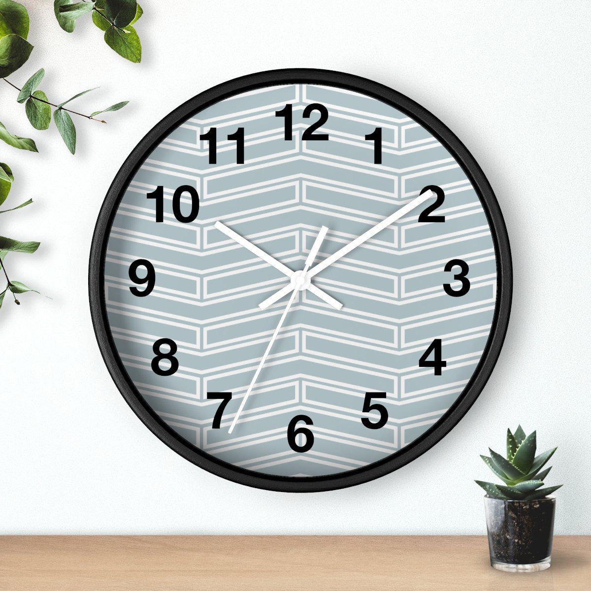 Herringbone Modern Wall Clock, Contemporary Wall Clock, Minimalist Wall Clock, Modern Wall Clocks