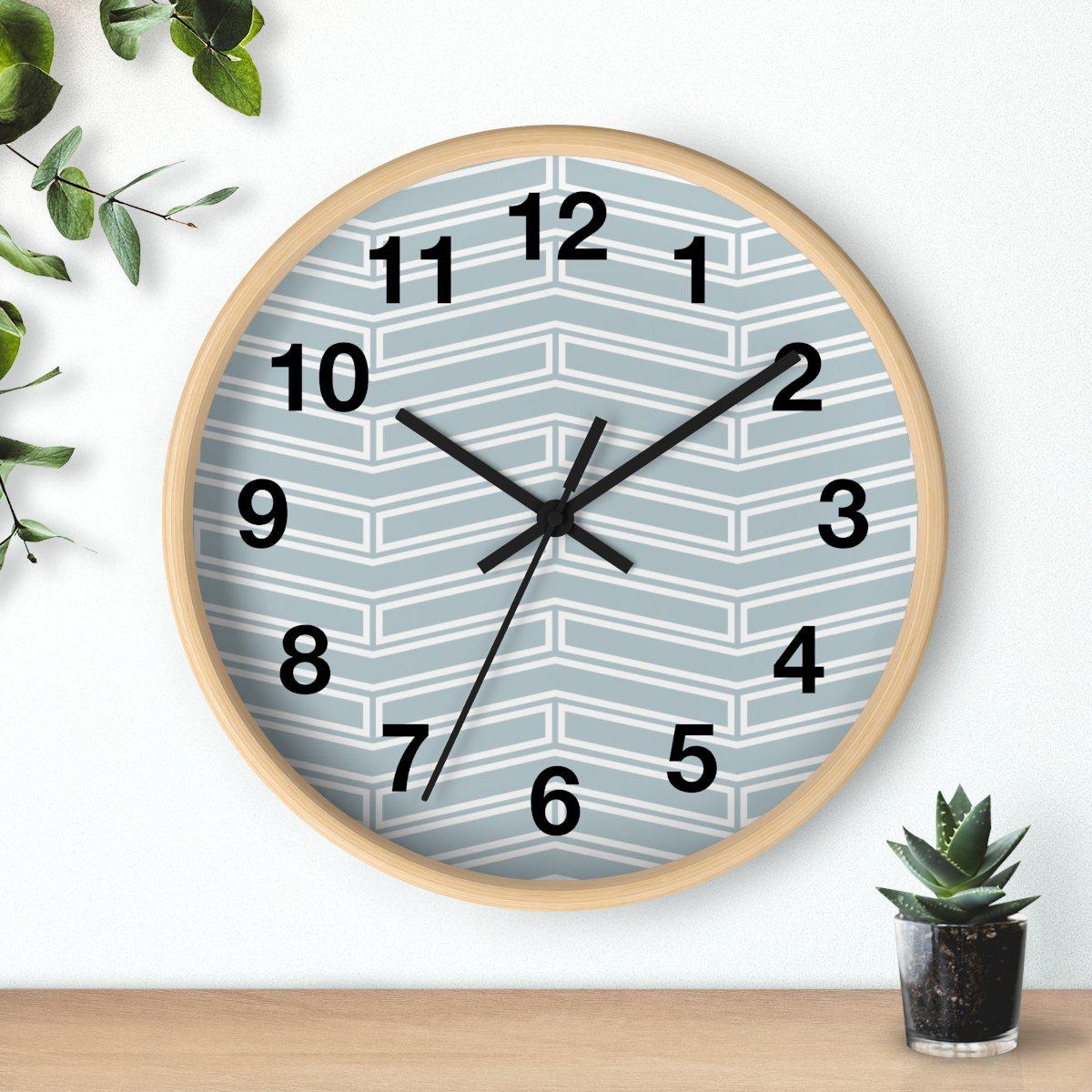 Herringbone Modern Wall Clock, Contemporary Wall Clock, Minimalist Wall Clock, Modern Wall Clocks