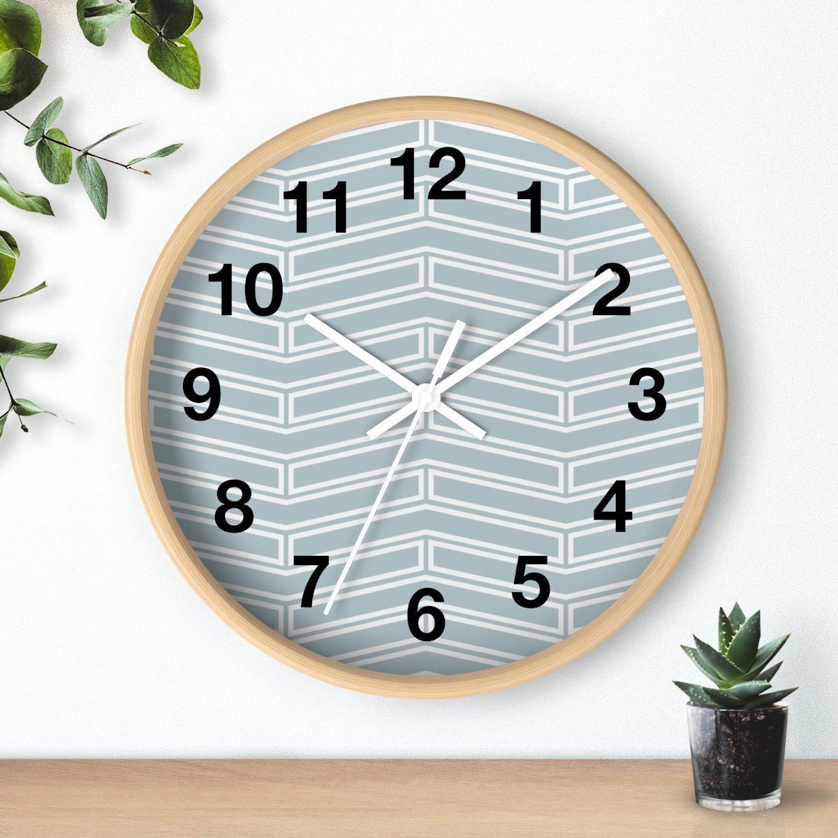 Herringbone Modern Wall Clock, Contemporary Wall Clock, Minimalist Wall Clock, Modern Wall Clocks