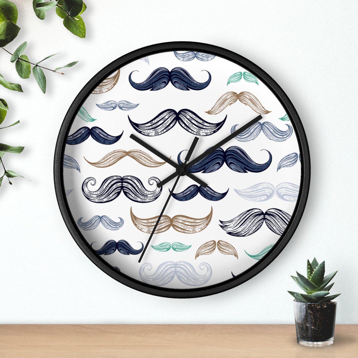 Modern Moustache Wall Clock, Contemporary Wall Clock, Minimalist Wall Clock, Modern Wall Clocks