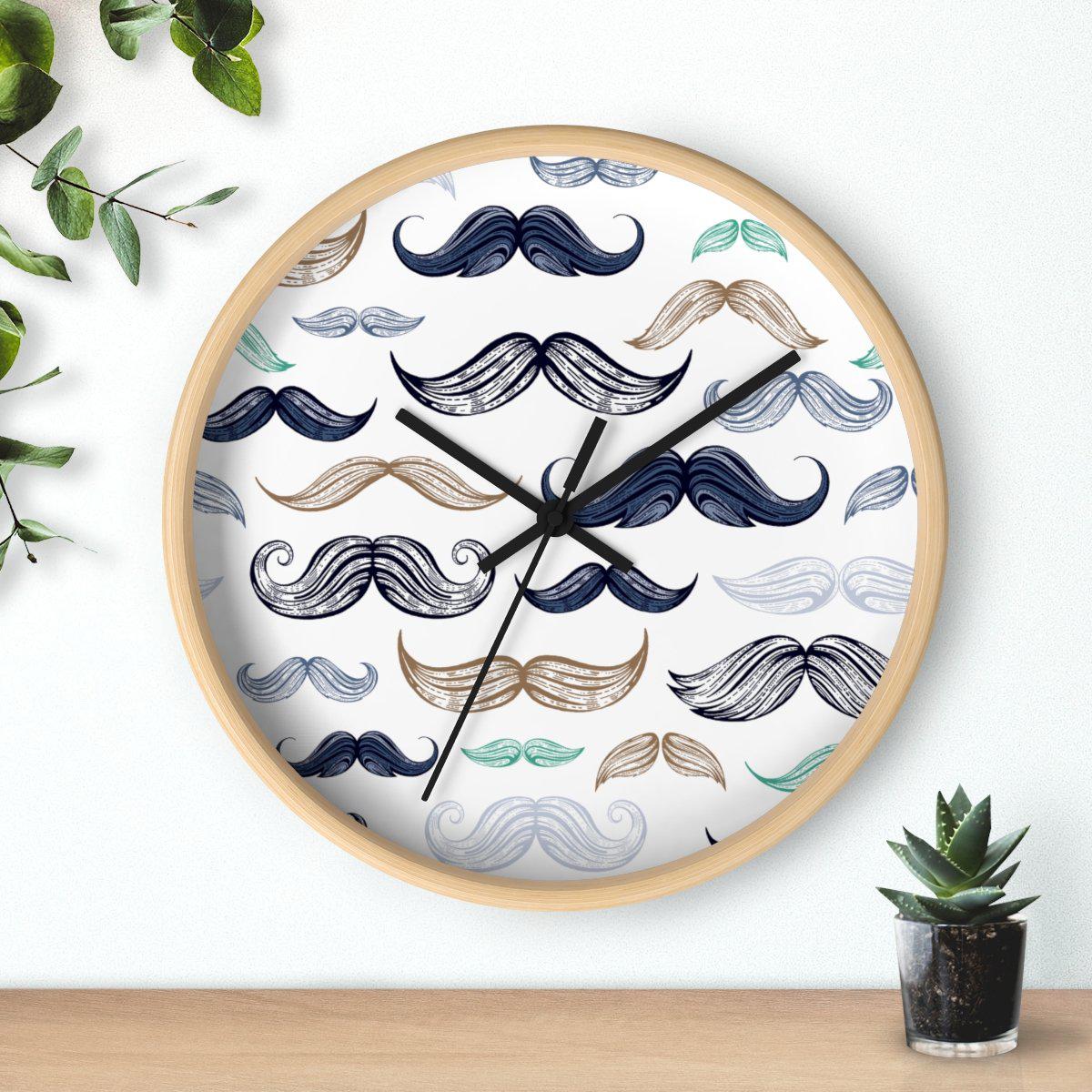 Modern Moustache Wall Clock, Contemporary Wall Clock, Minimalist Wall Clock, Modern Wall Clocks