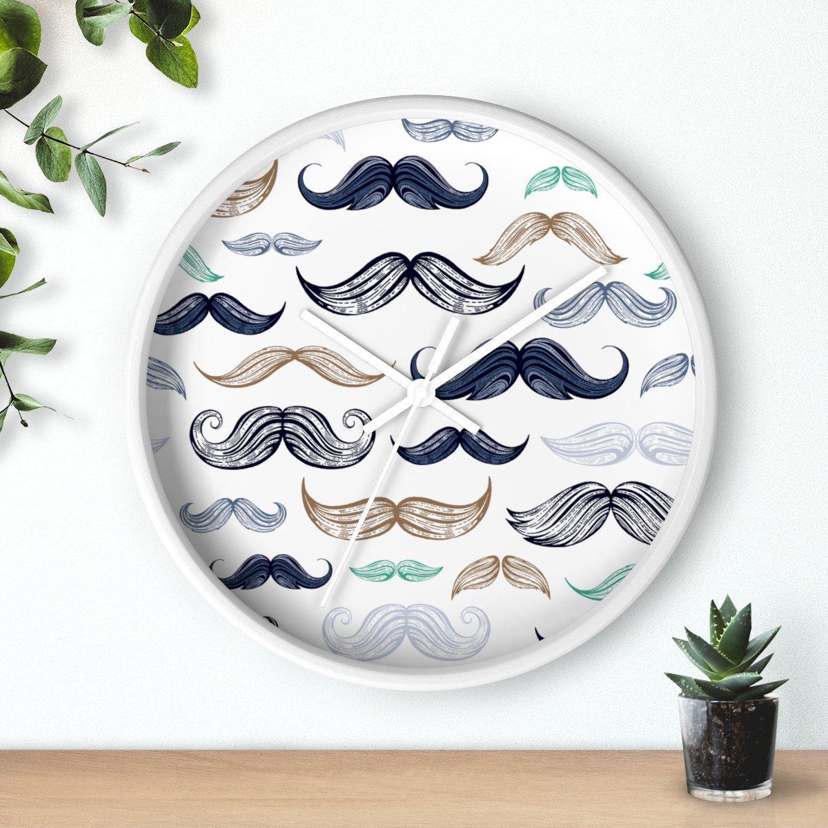 Modern Moustache Wall Clock, Contemporary Wall Clock, Minimalist Wall Clock, Modern Wall Clocks
