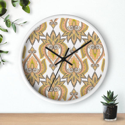 Vintage Damask Wall Clock, Contemporary Wall Clock, Minimalist Wall Clock, Modern Wall Clocks