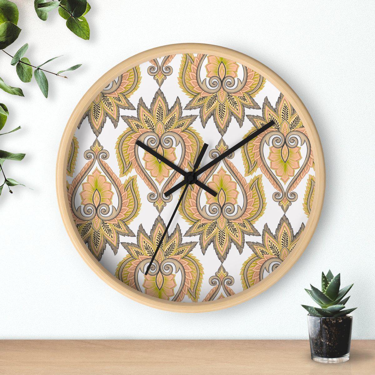 Vintage Damask Wall Clock, Contemporary Wall Clock, Minimalist Wall Clock, Modern Wall Clocks