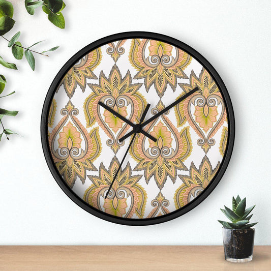 Vintage Damask Wall Clock, Contemporary Wall Clock, Minimalist Wall Clock, Modern Wall Clocks
